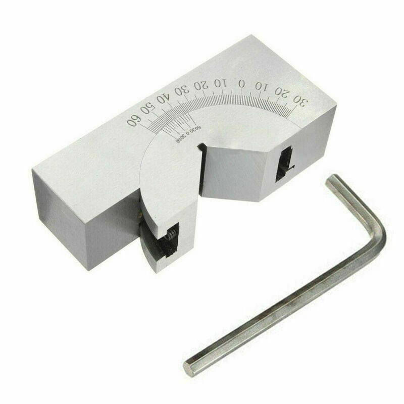 Micro Adjustable Block Milling Maker Precision V Set Angle Gauge 0°-60° Tools╏