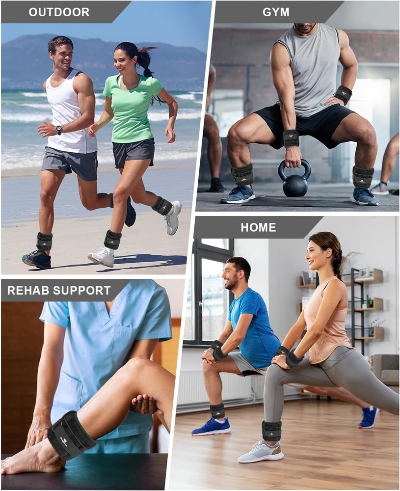 Ankle Weights Adjustable Resistance for Exercise Physical Therapy Workout