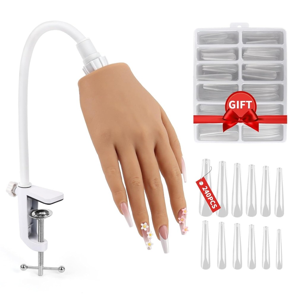 Flexible Fake Training Hand for Nails
