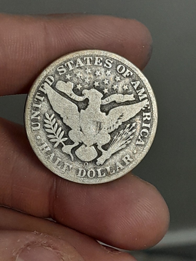 1908- O Barber Half Dollar #4