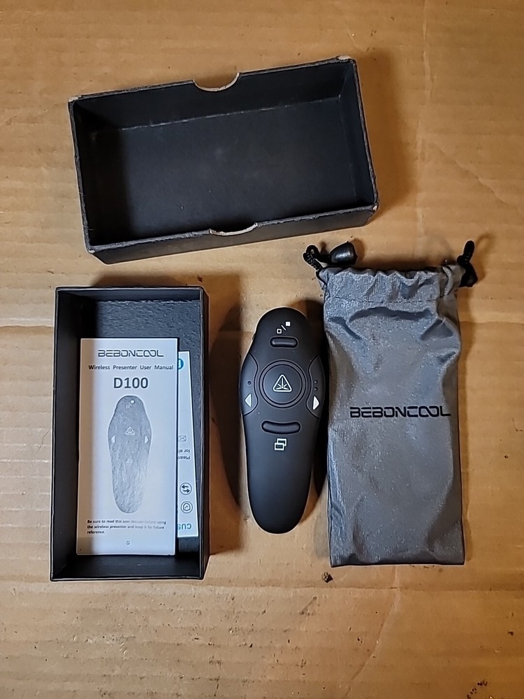 Beboncool Model D100 Wireless Presenter With Laser Pointer + bag