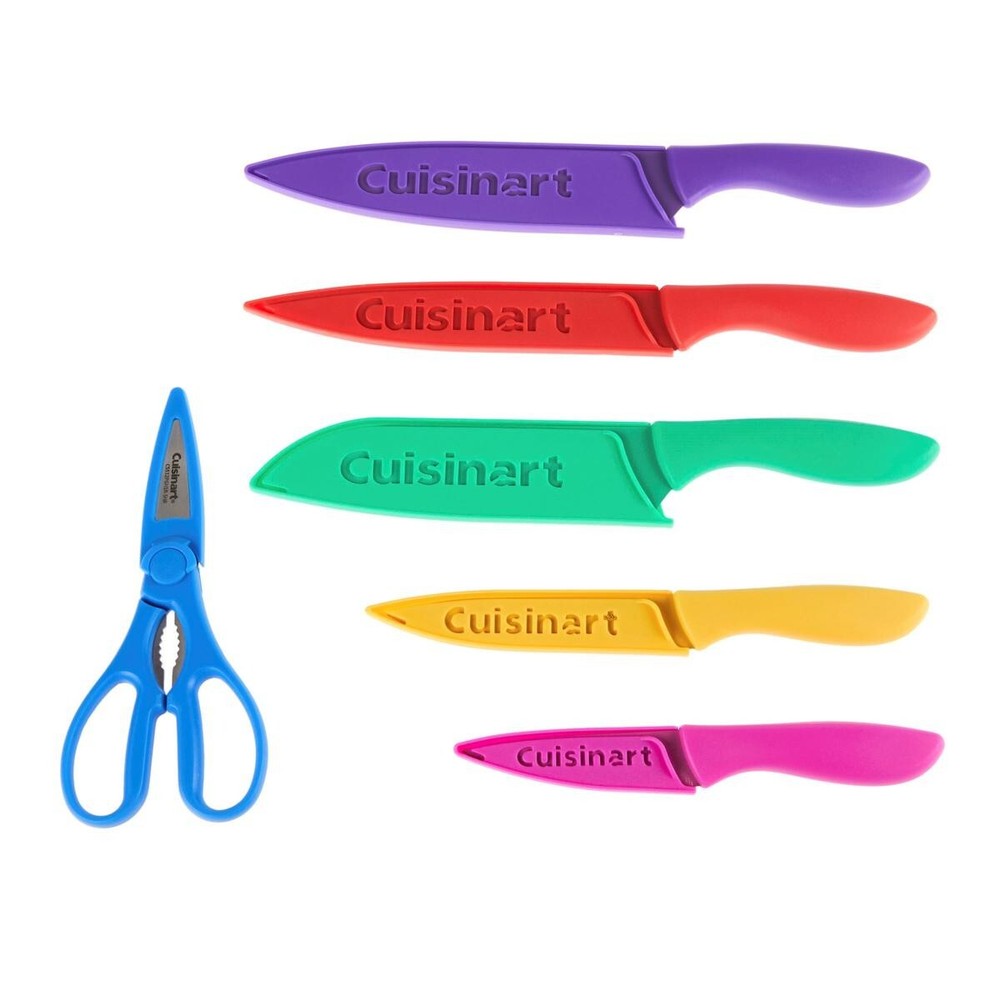 CUISINART 12 PC KNIFE SET WITH SHEARS RAINBOW METALLIC. NEW