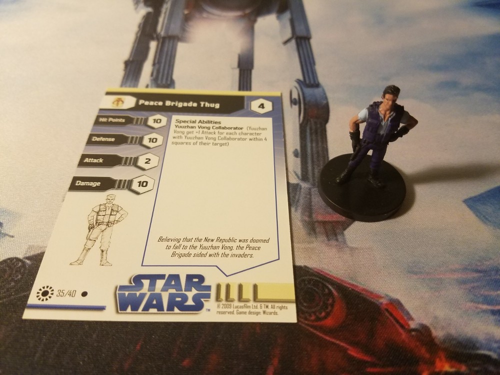 Star Wars Miniatures Jedi Academy 35 Peace Brigade Thug