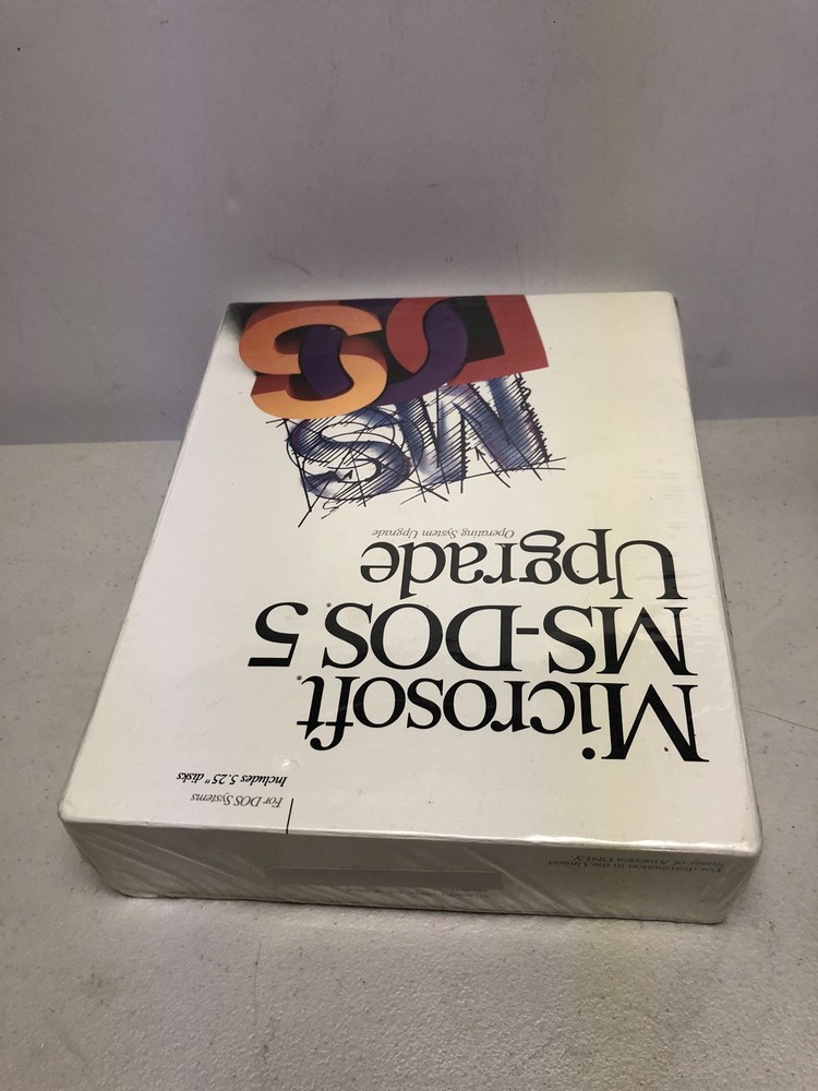 Microsoft MS-DOS 5 Upgrade PC 5.25" Floppy Factory Sealed Software