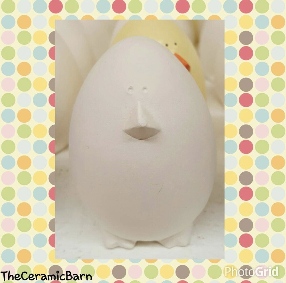 Easter Egg Chick Ready To Paint Ceramic Bisque Easter Egg Easter Craft DIY