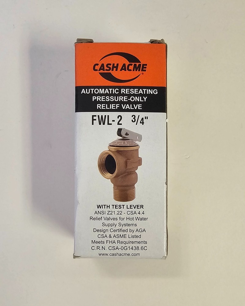 Bosch T9800/T9900 SE 199 Automatic Reseating Pressure Release Valve FWL-2  3/4"