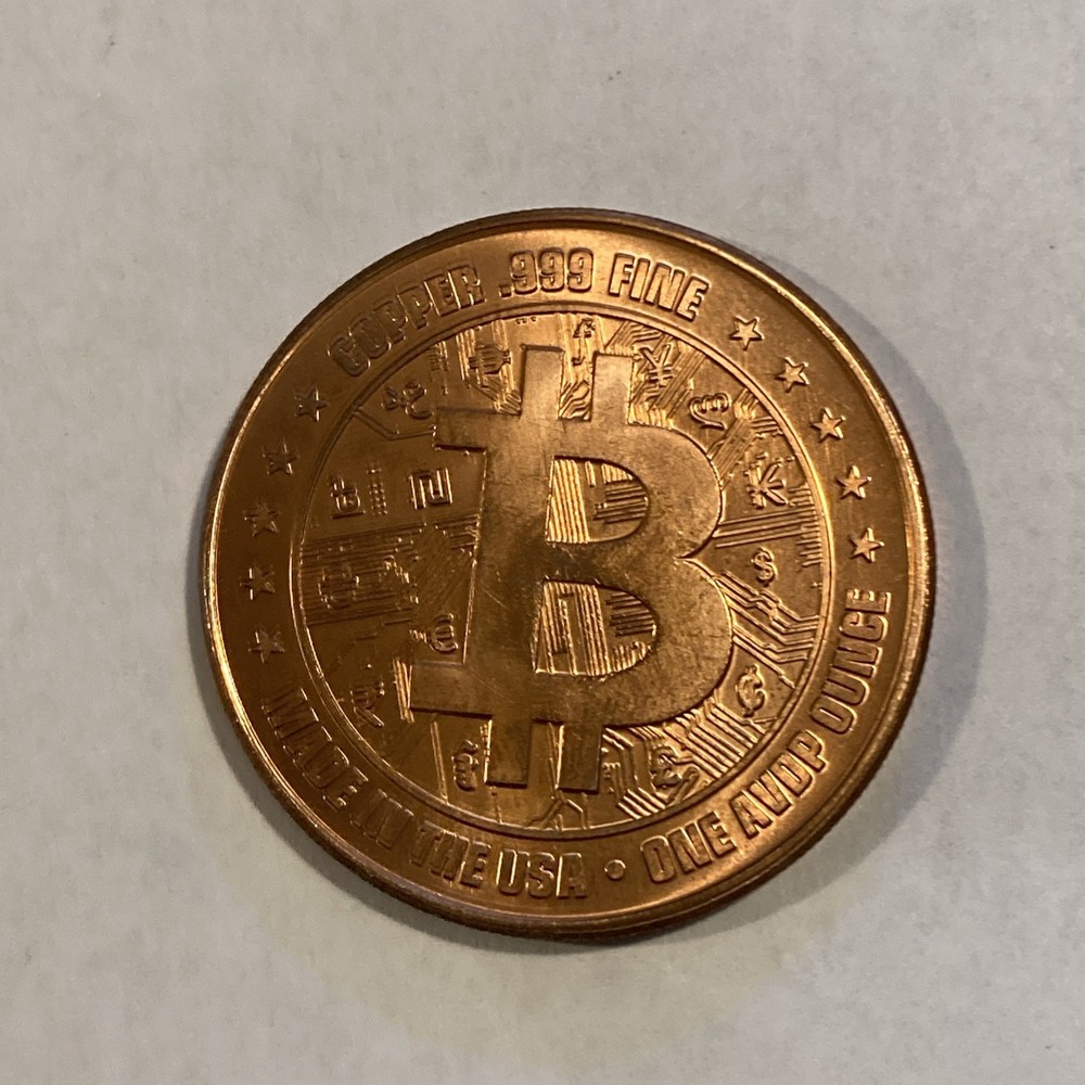 1 oz ADVP .999 Bitcoin Copper Round