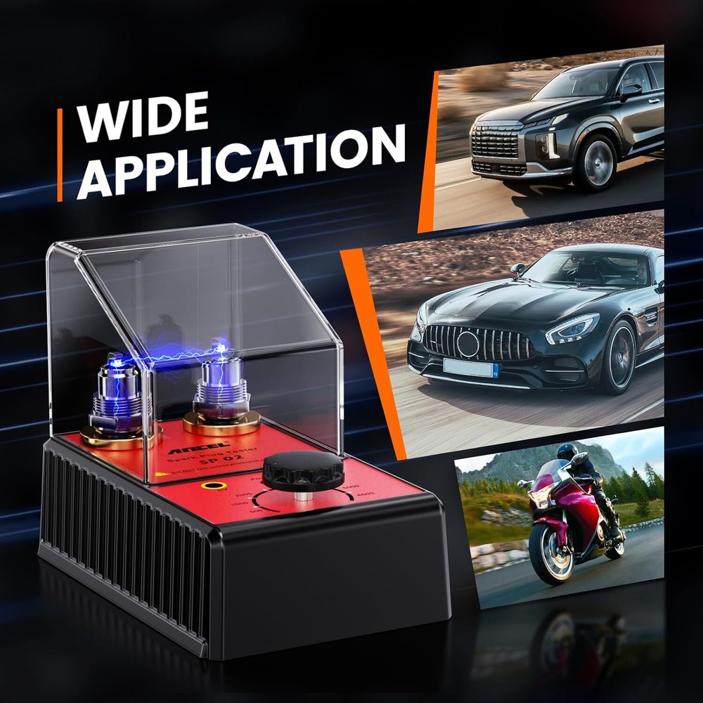 ANCEL Dual Hole Spark Plug Tester Auto Engine Ignition Gasoline Diagnostic Tool