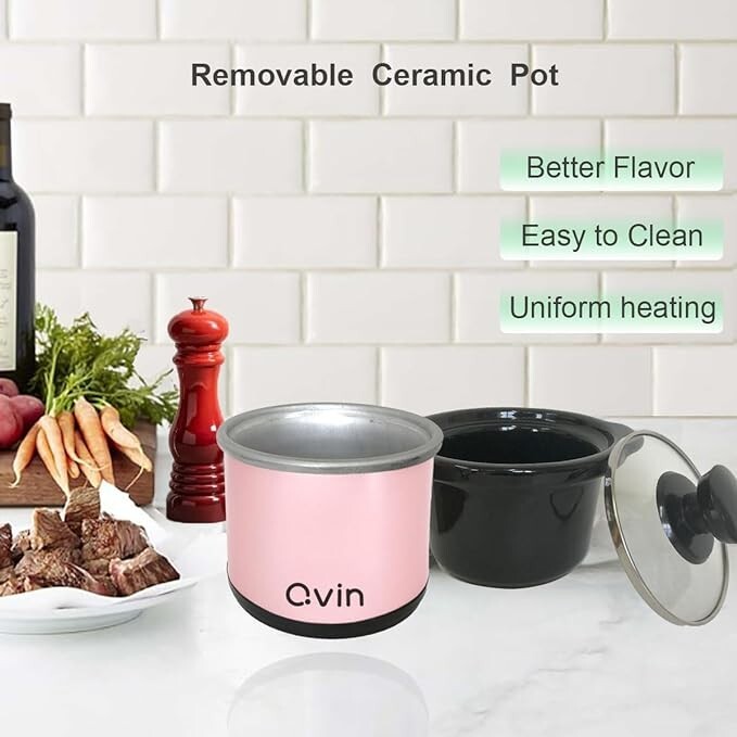 0.65QT mini Slow Cooker - pink