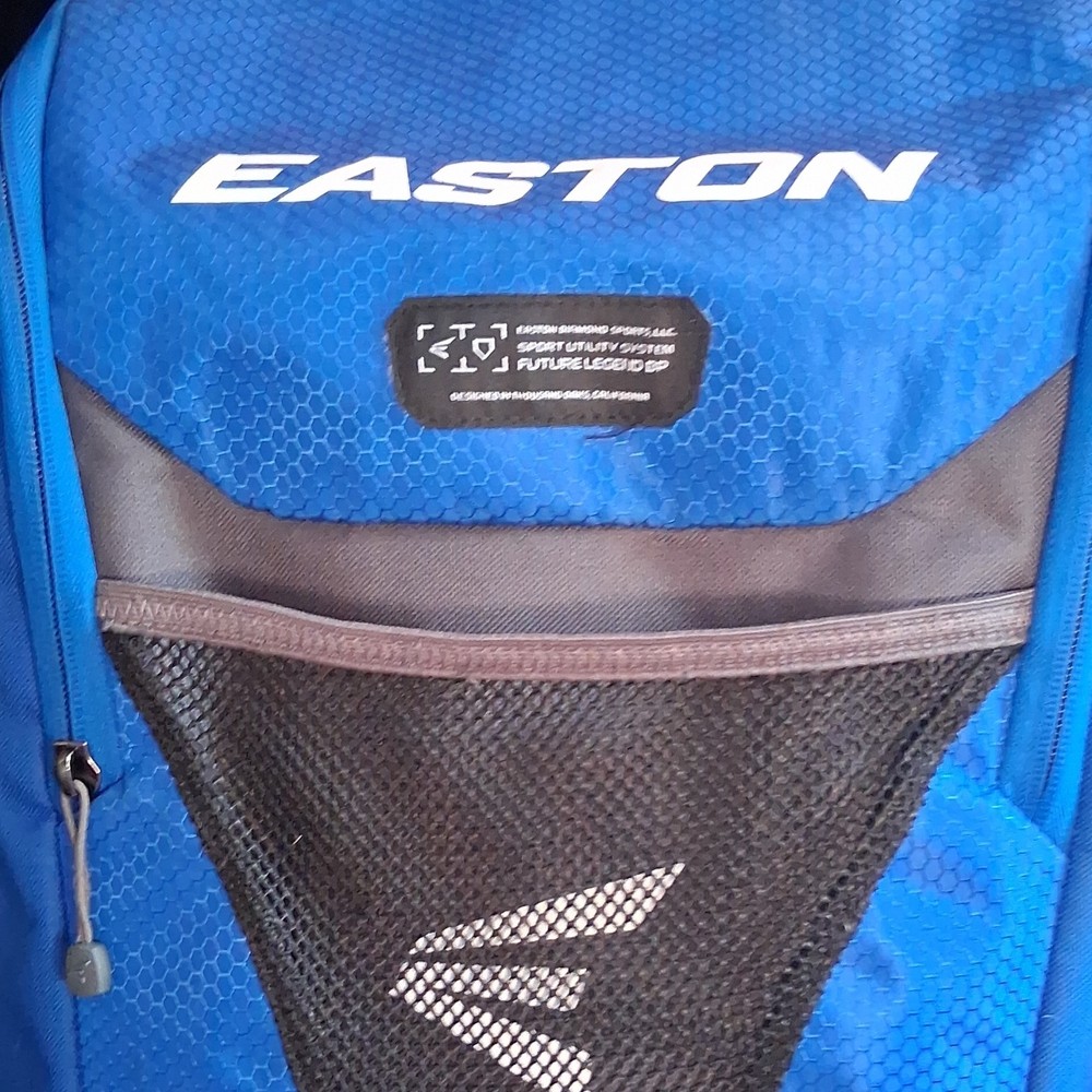 Easton Future Legend Baseball Backpack Blue/Black Bat Compartment