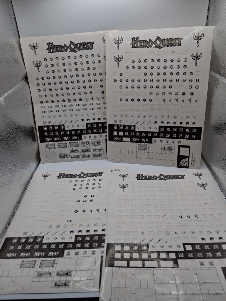 Heroquest Sticker Sheets for the Adventure E251
