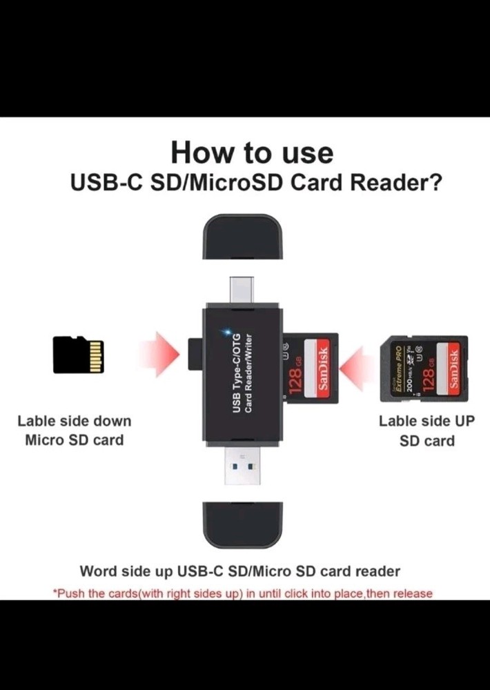2-in-1 SD Card Reader: USB Type-C & Micro USB Adapter for Effortless Transfers