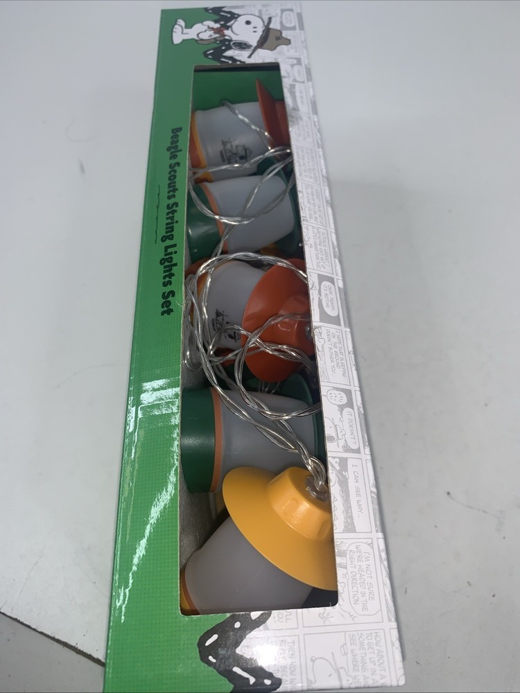 Peanuts Beagle Scouts Mini Lantern 10-piece String Light Set New Tested