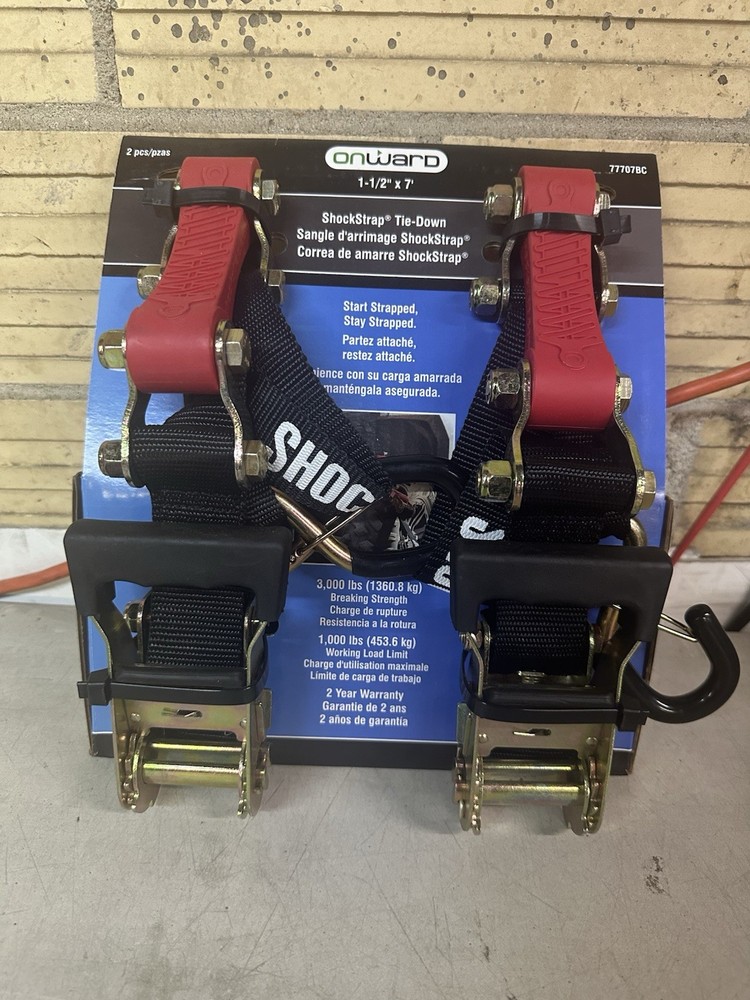 NEW ONWARD ShockStrap Tie-Down 2pc 1-1/2”x7’ PN: 77707BC