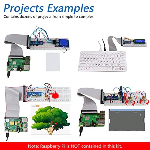 RFID Starter Kit for Raspberry Pi 4 B 3 B+ 400, 544-Page Detailed Tutorials,