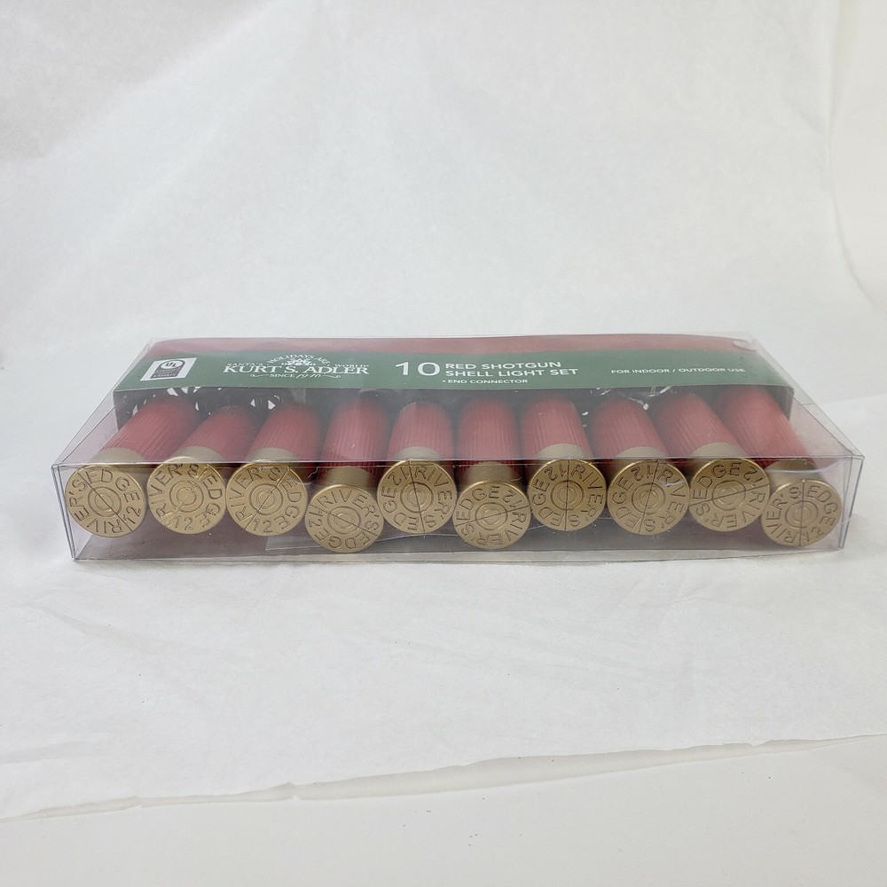 Red Shotgun Shell Novelty Christmas String Light Set-Kurt Adler