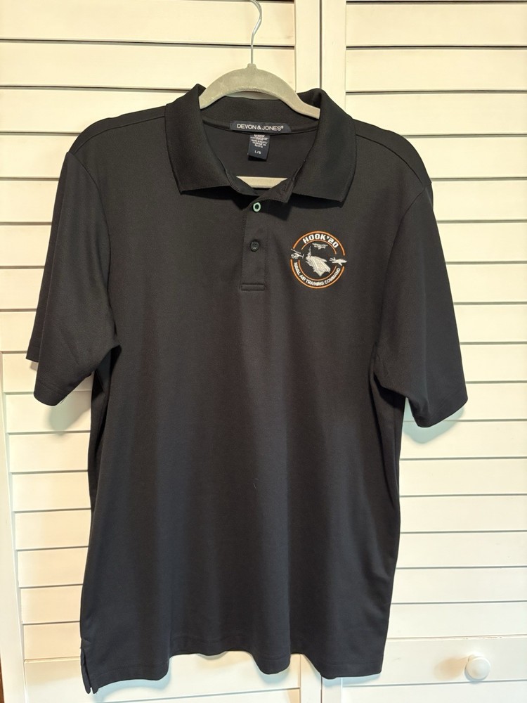Hook ‘20 Naval Air Training Command Shirt Men Large Polo Embroidered Devon Jones