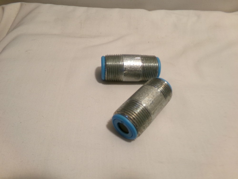 2 Galvanized Dielectric Nipples 3/4" x 2"