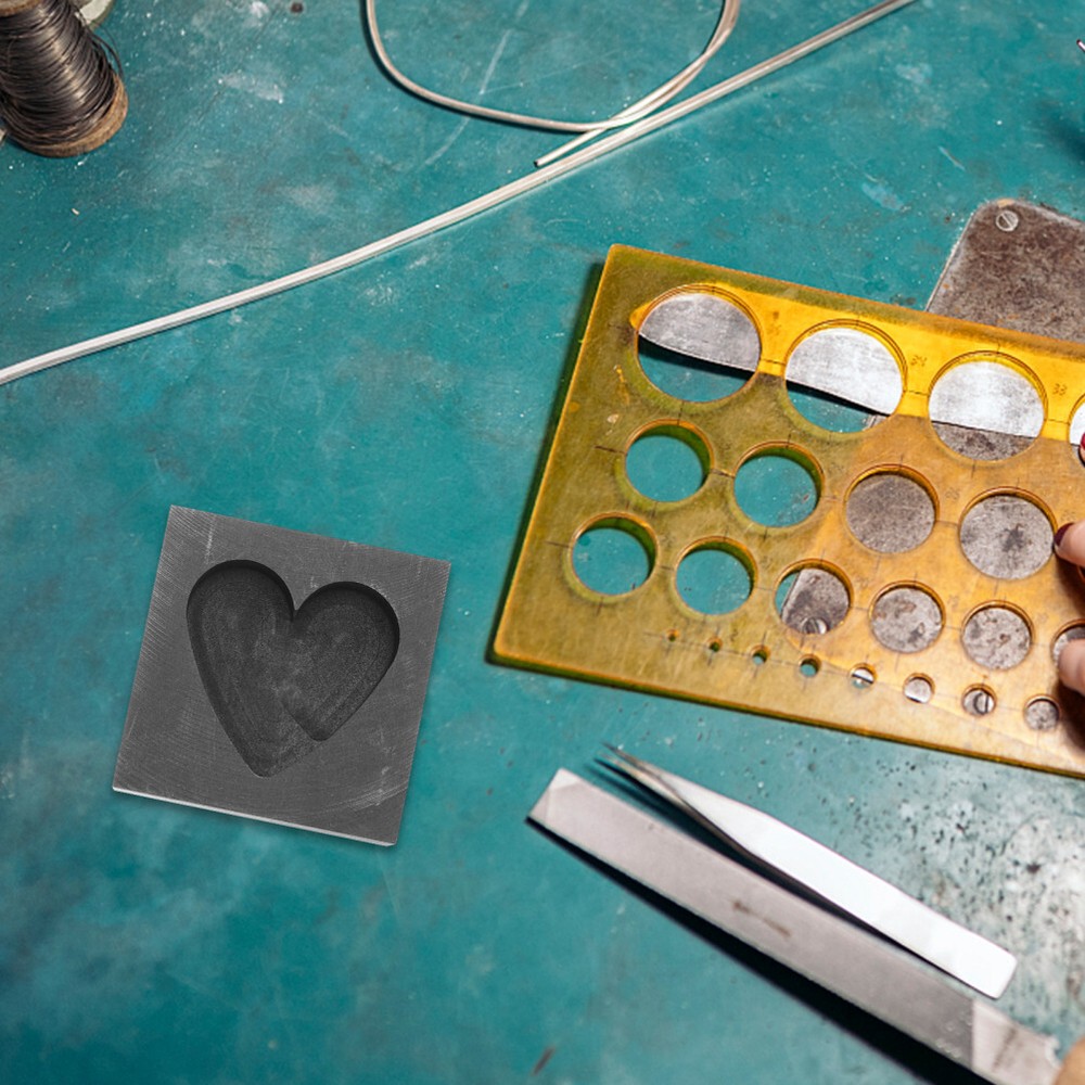 Graphite Molds for Casting Refining Scrap Heart Shaped Ingot Manual Gold Model
