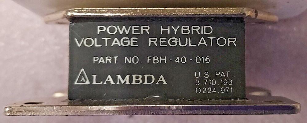'1 PIECE' PN# FBH-40-016, FBH40-016, FBH-40-16 - LAMBDA -VOLTAGE REGULATOR