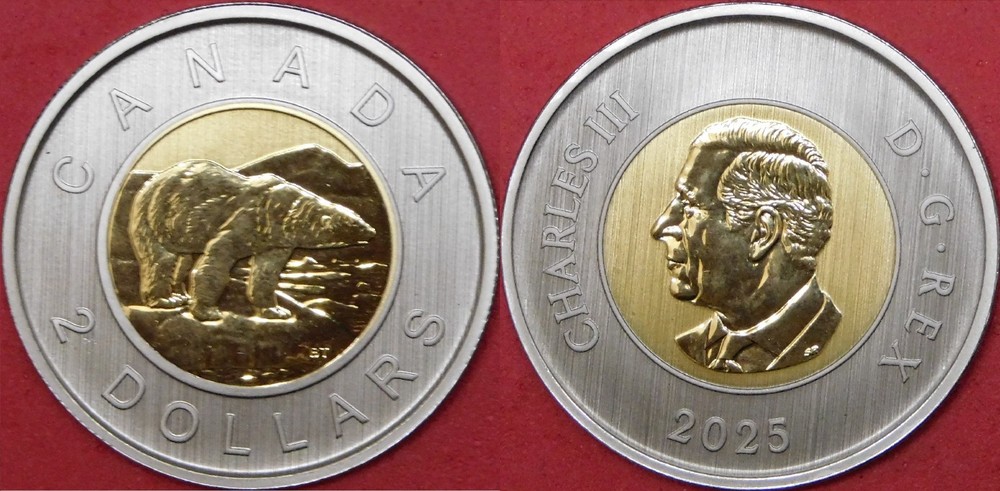 Specimen 2025 Canada 2 Dollars From Mint's Set