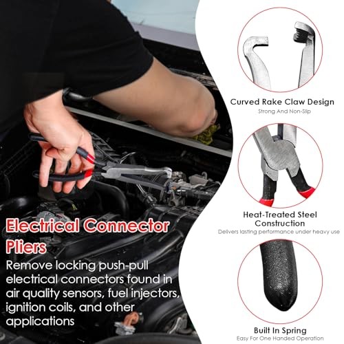 3-Piece Electrical Disconnect Pliers Set, Electrical Connector Separator