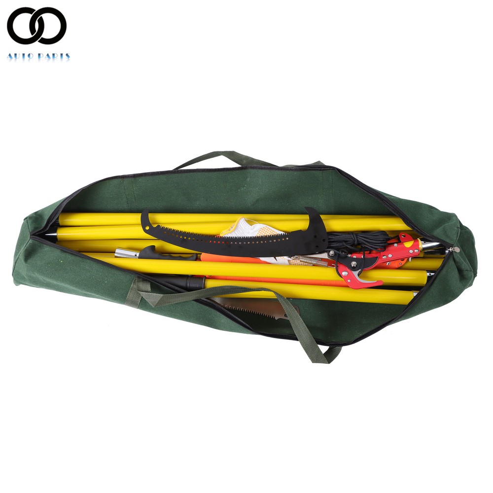 Manual Pole Saw 30 ft Extendable Tree Pruner, Sharp Steel Blade and Scissors