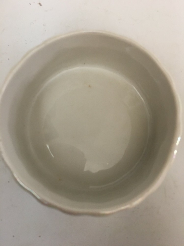 White Pearlescent 3.5in Candy Dish Bowl Ceramic glossy Kitchenware