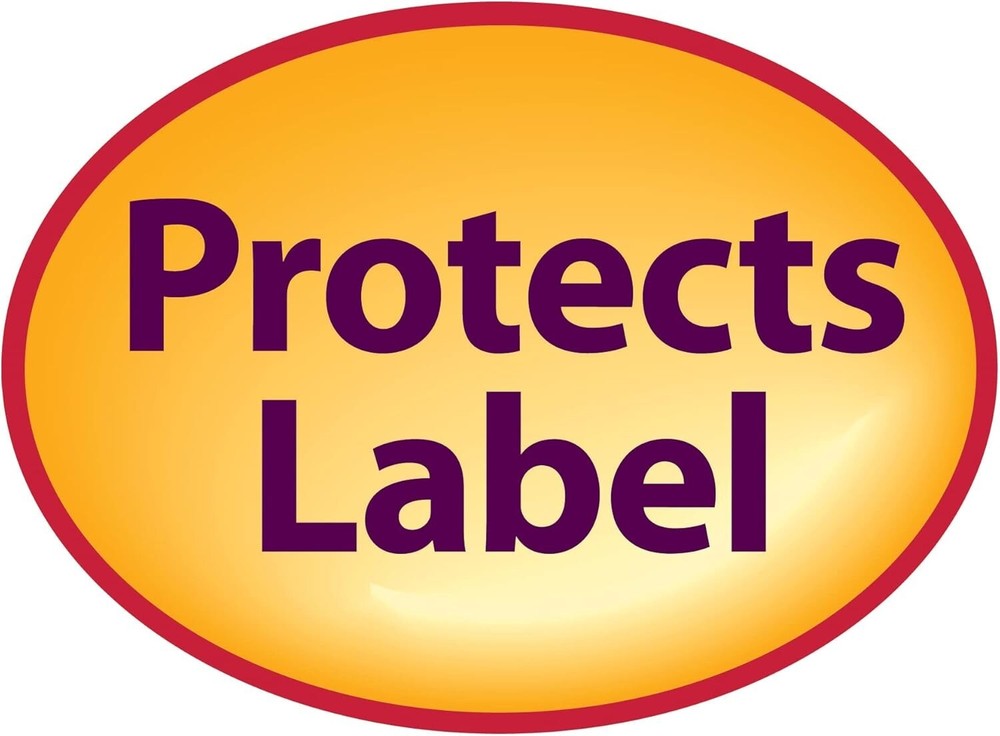 Clear Label Protector, Size 3-1/2x1-11/16-Inches Before Folding, 100 per Pack