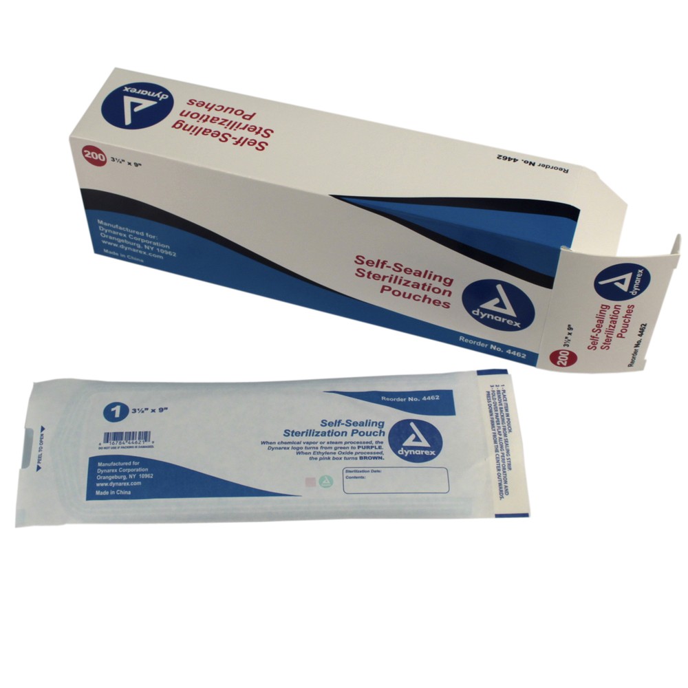 Self Seal Sterilization Pouches 3.5" x 9" (200 pcs)  #4462