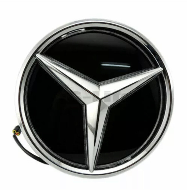 For Mercedes Benz 11-17 Front Grill Mirror Star LED White Illuminated Emblems