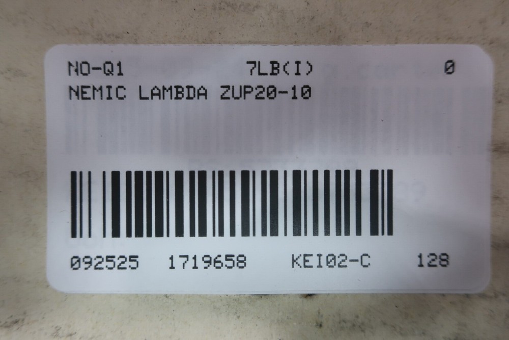 Lambda ZUP20-10 Zero-up Programmable Dc Power Supply