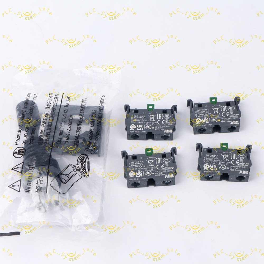 1x ABB Control Joystick Switch MJS6-40B with 4 MCB-10 Contacts Reset Type