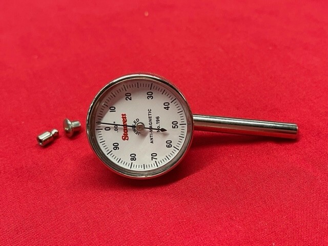 Starrett 196B6 Universal Back Plunger Dial Indicator, Antimagnetic & 3 Points