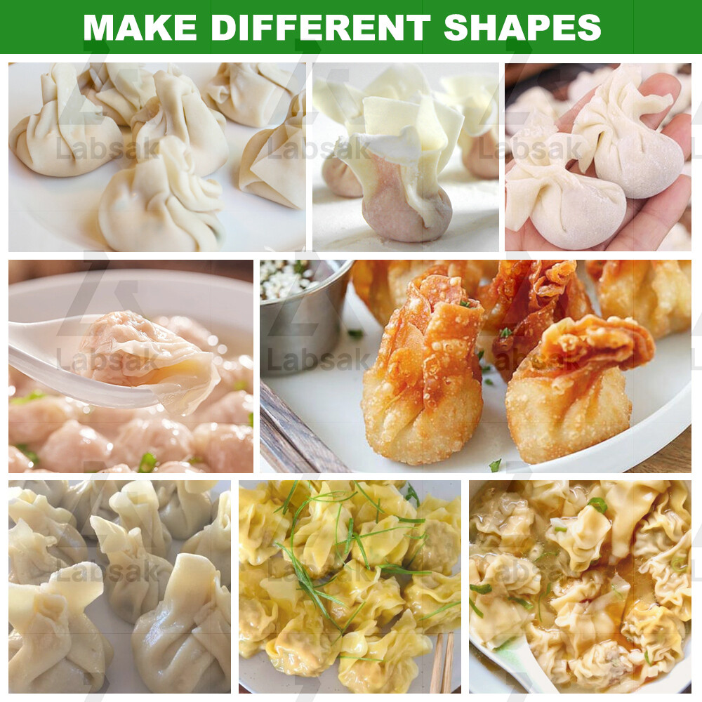 Semi Automatic Small Wonton Wrapper Making Machine Wonton Wrapping Making