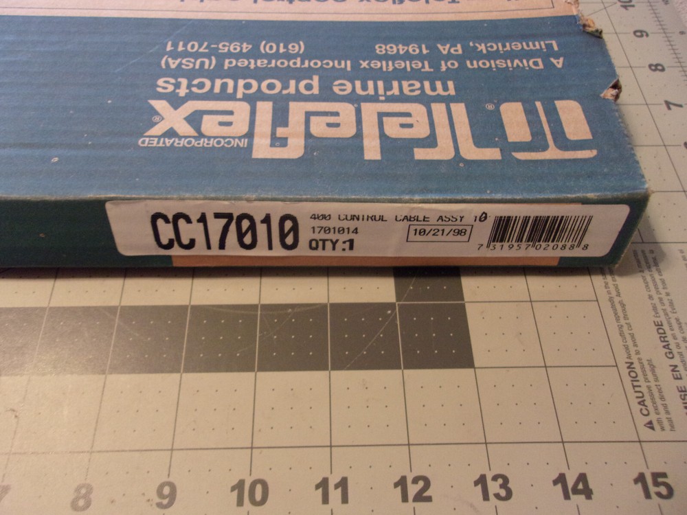 Teleflex CC17010 Control Cable 400 Series 10'