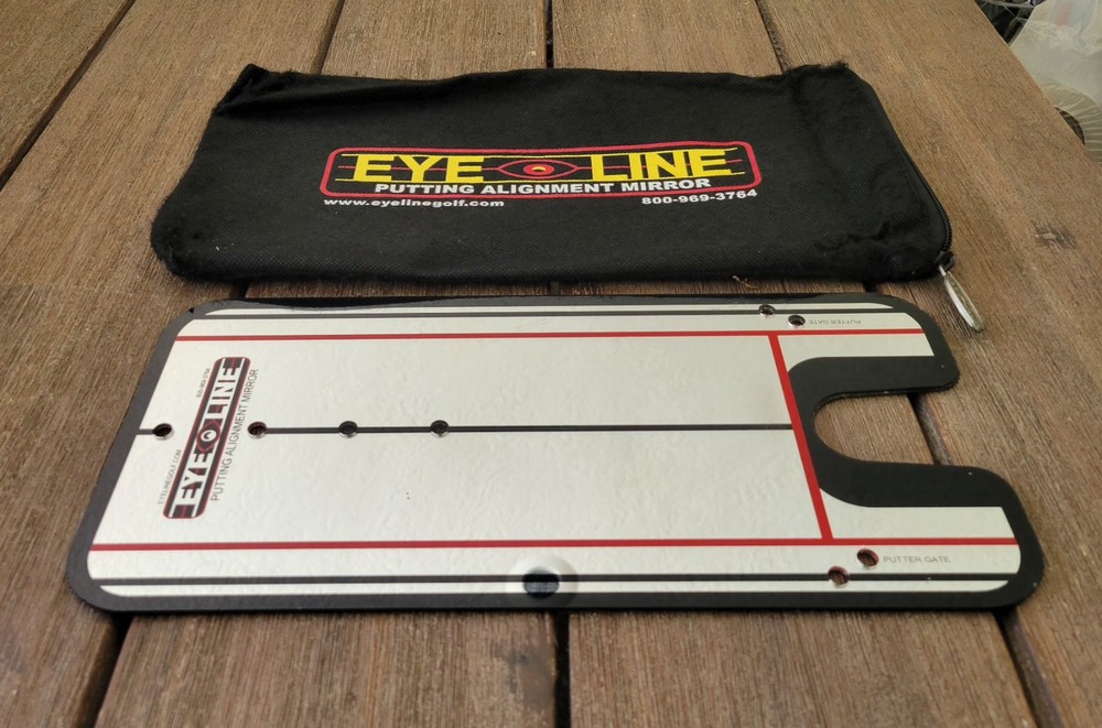 Eyeline Golf Putting Alignment Mirror for Golf Practice & Training W/ Bag