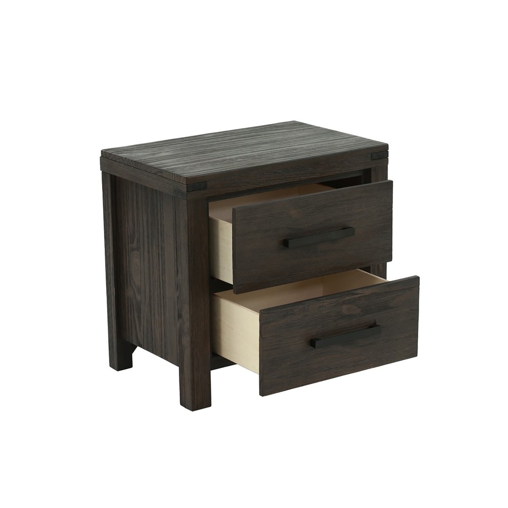 2 Drawers Nightstand In Espresso