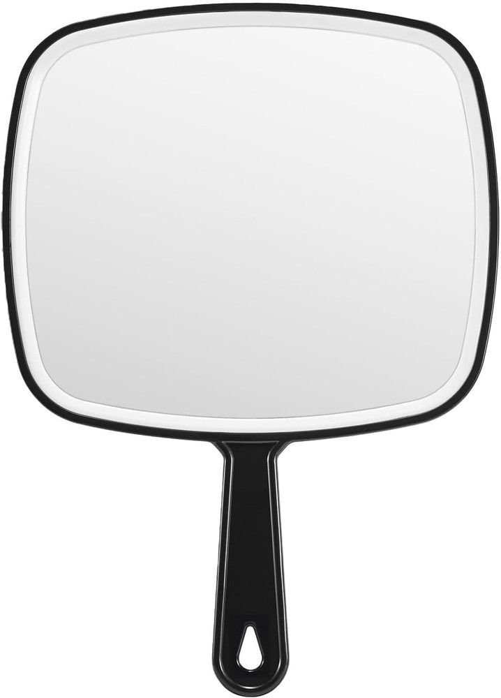 Extra Large Handheld Mirror, Hand Salon Mirror with Handle (12.4" L x 9" W)