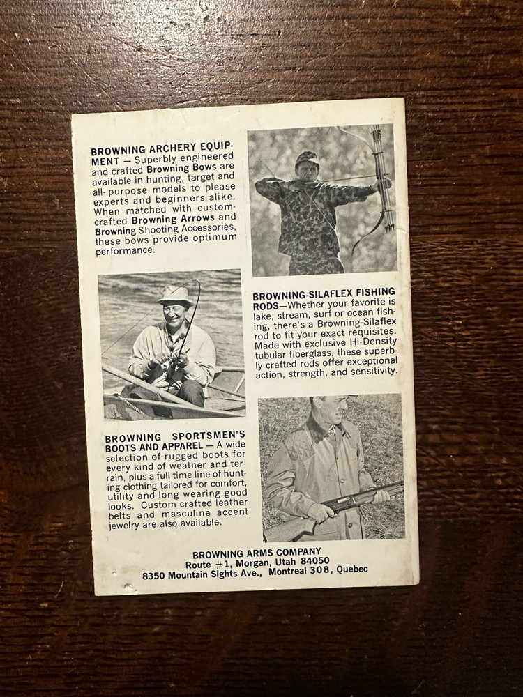 ORIGINAL Browning Model Nomad Later Owners Manual