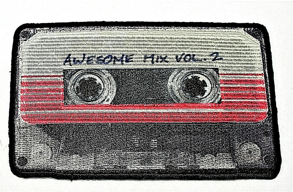 Official Marvel Comics GOTG Star Lords Awesome Cassette Iron-on Cloth Patch New