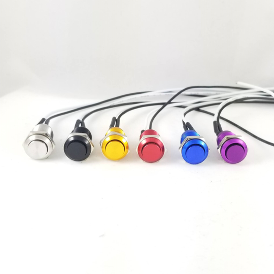 Tesi IDO Super M 10MM Metal Momentary Push Button Guitar Kill Switch Black