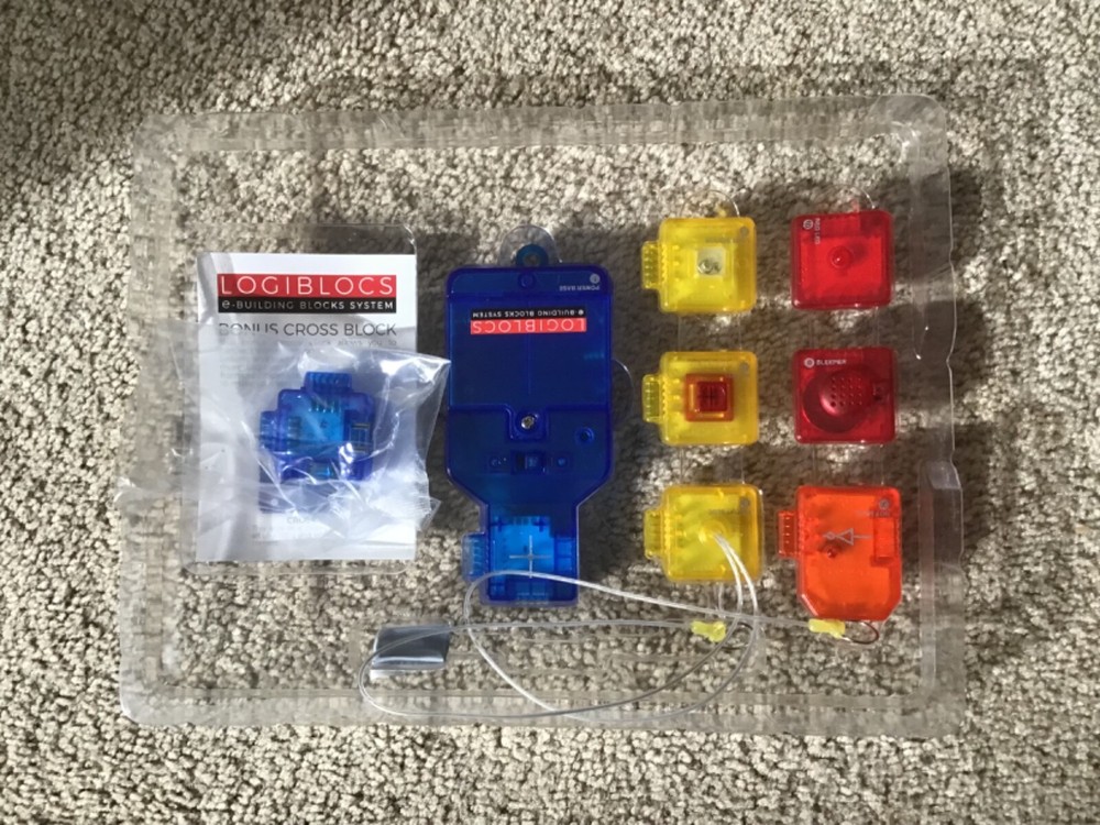 Logiblocs E-Building Blocks System Alarm Tech Electronics Kit Imagine Station 4M