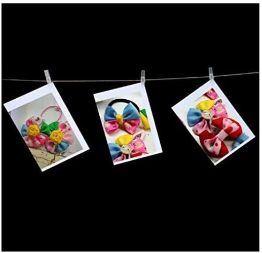 50PCS Clear Mini Spring Clips for Photos, Crafts & Laundry - Compact & Durable