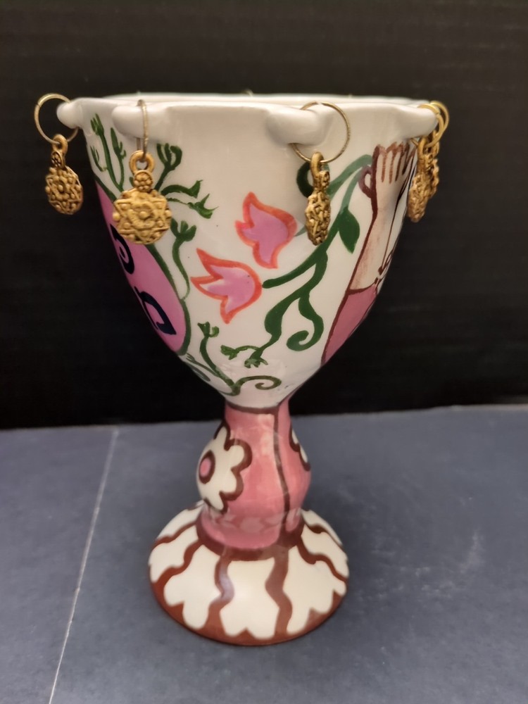 Original ELEE KOPLOW Ceramic Miriam's Cup - Passover Pesach HAND SIGNED Judaism
