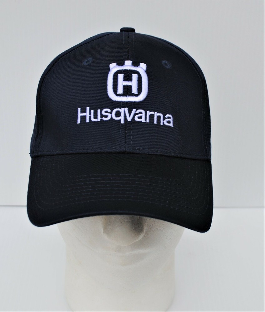 Genuine Blue w solid blue back Husqvarna stitched ball cap hat