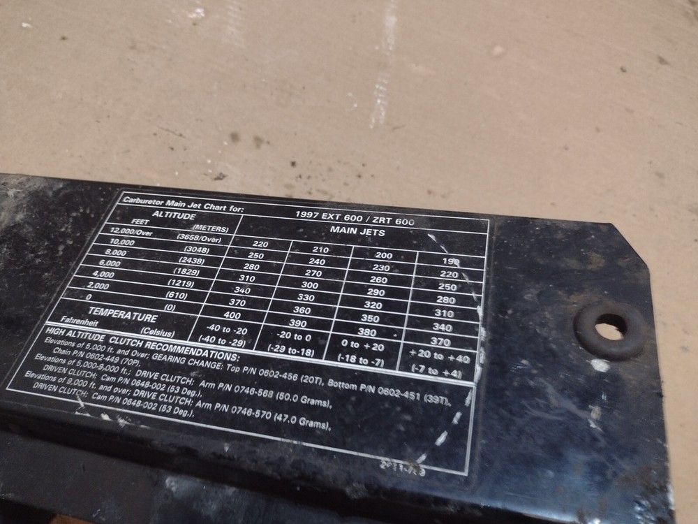 1997 arctic cat zrt 600 belt guard