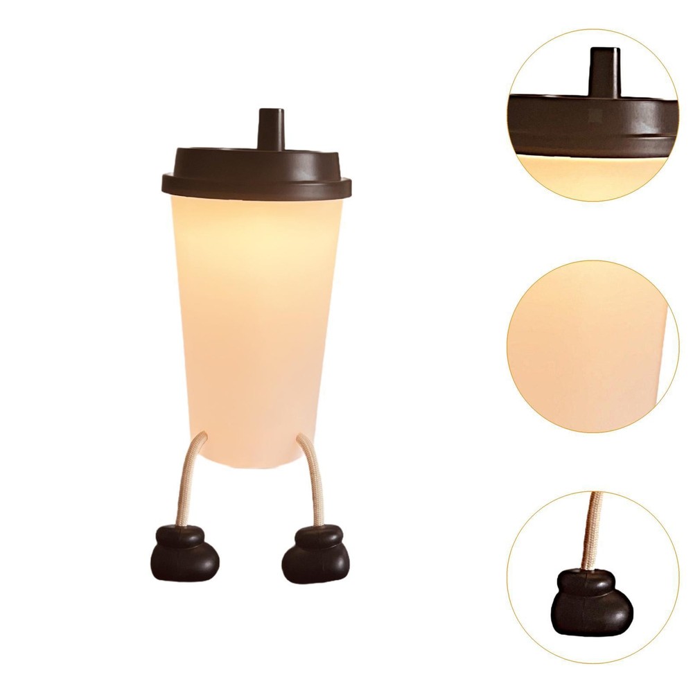 Bubble Tea Cup Night Light for Kids Adjustable Brightness Home Decor