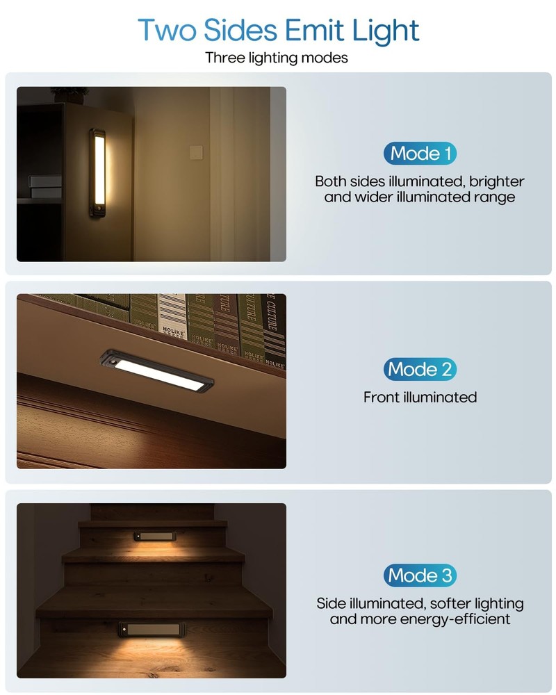 Under Cabinet Lighting Wireless, 56 Closet Lights Motion Sensored Adjustable ...