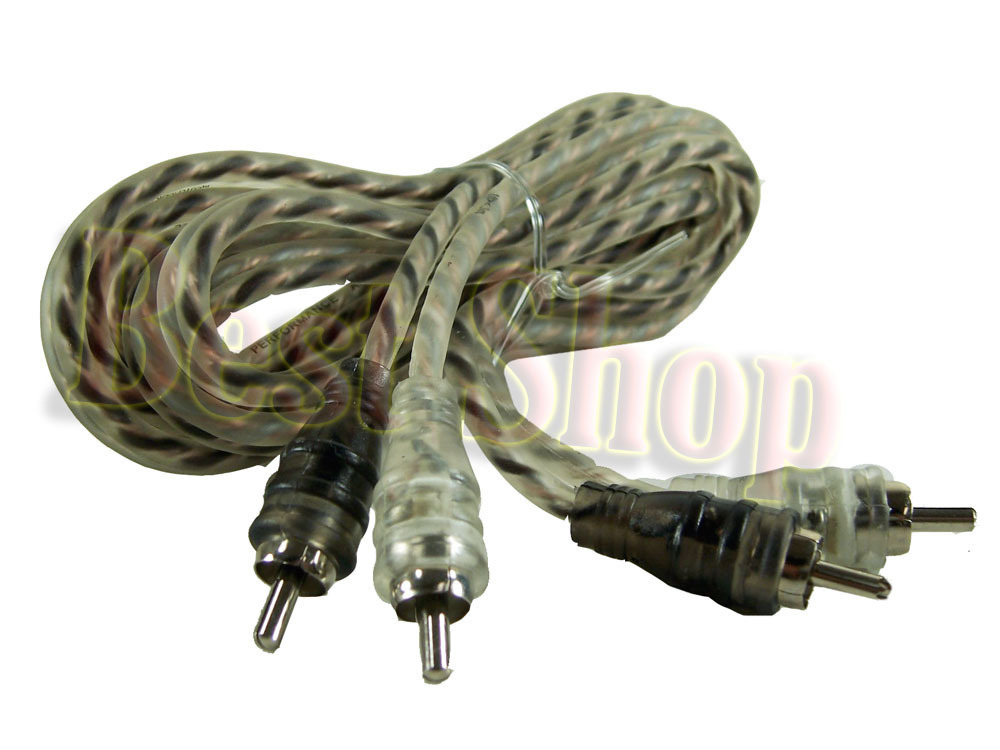 EA-RCA6  6FT 2 Channel Twisted Pair Shielded  Car Amplifier RCA Cable